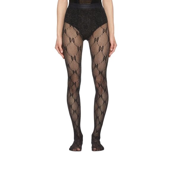 Gucci GG Monogram lurex tights - Picture 1 of 6